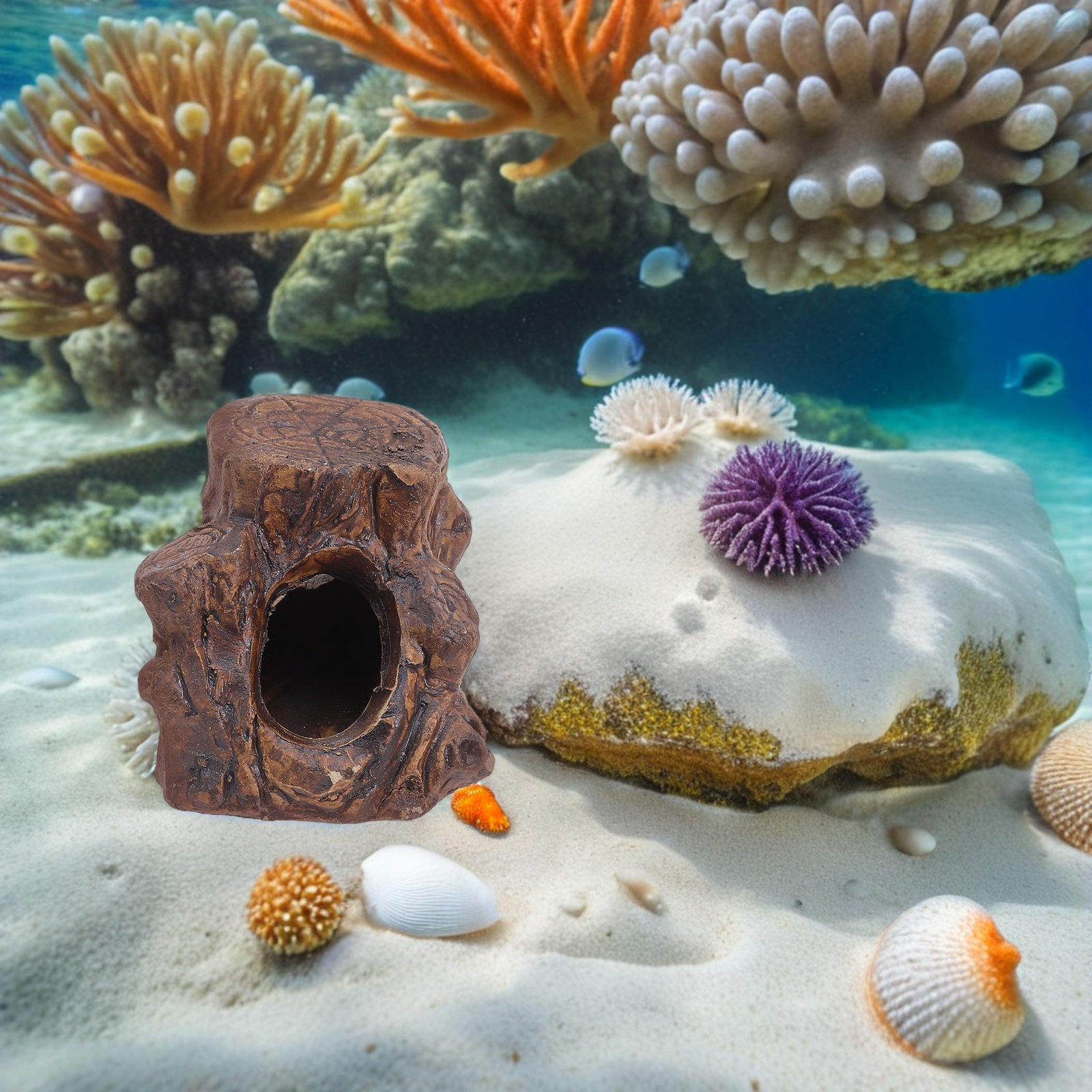 2 Pcs Fish Tank Aquarium Hide  - Hide Cave Ceramic 评论和价格