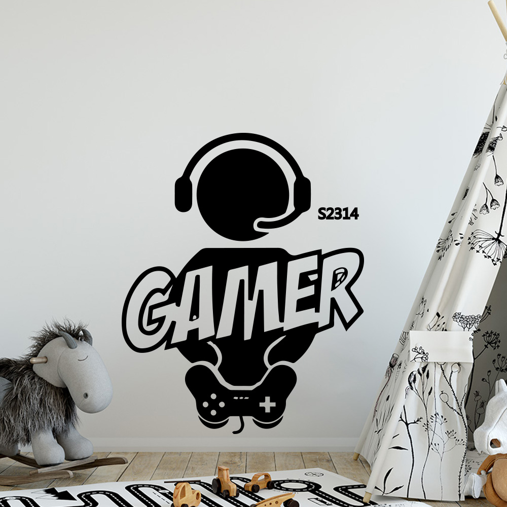 1pc Gamer Wall Art Decal For K - Glass Door Hinge 评论和价格