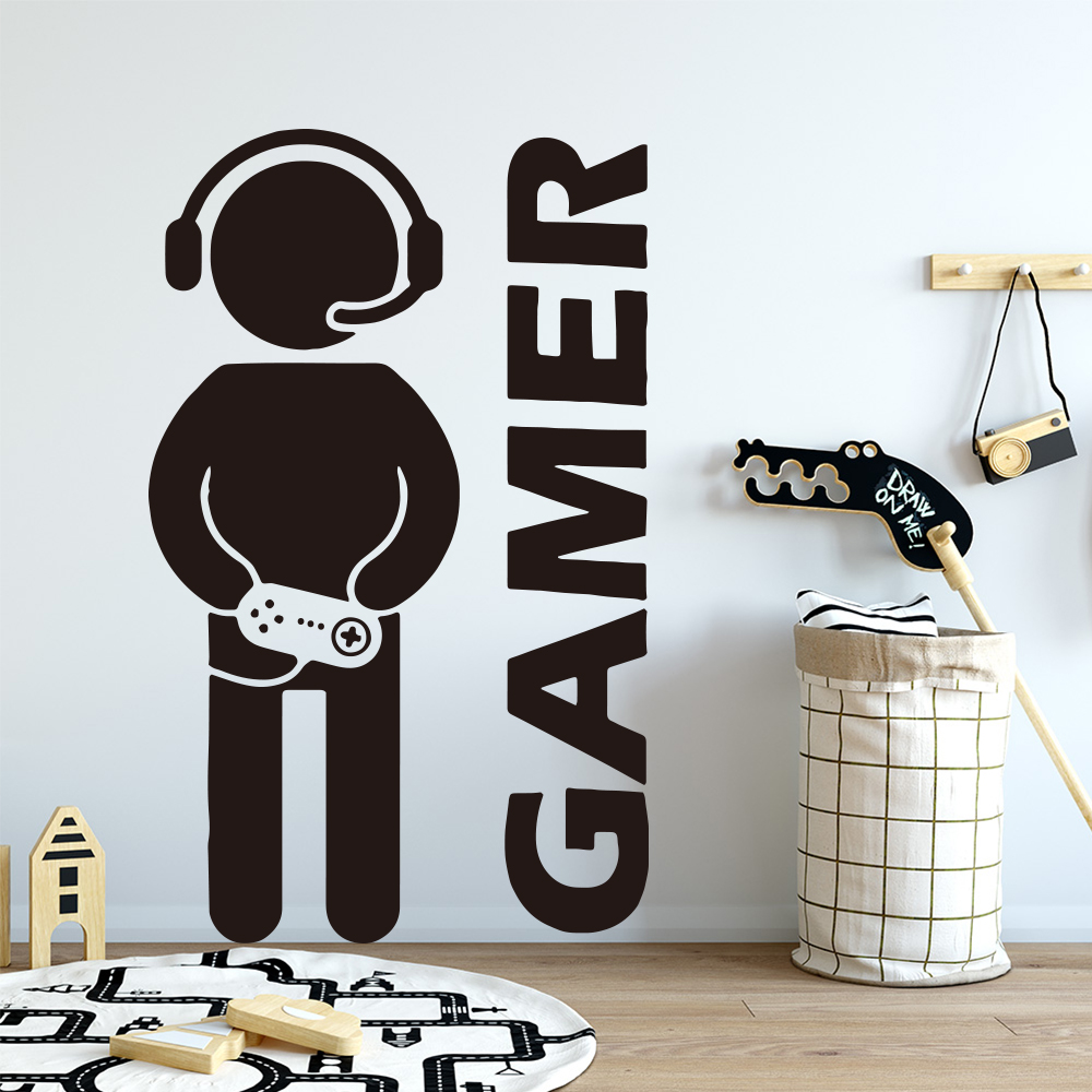 1pc Gamer Wall Art Decal For K - Glass Door Hinge 评论和价格
